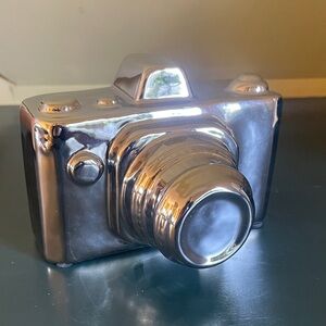 Silver Decorative Camera Figurine